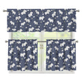 White Baby Polar Bear Pattern Print 3 Piece Kitchen Curtains