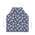 White Baby Polar Bear Pattern Print Adjustable Apron