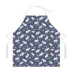 White Baby Polar Bear Pattern Print Adjustable Apron