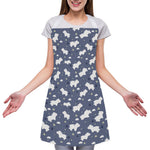 White Baby Polar Bear Pattern Print Adjustable Apron