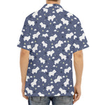 White Baby Polar Bear Pattern Print Aloha Shirt