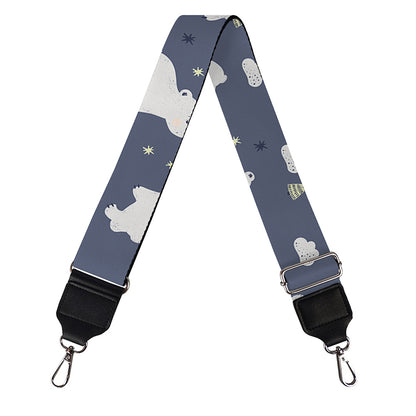 White Baby Polar Bear Pattern Print Bag Strap