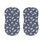 White Baby Polar Bear Pattern Print Bar Stool Covers