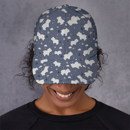 White Baby Polar Bear Pattern Print Baseball Cap