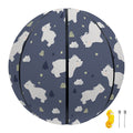 White Baby Polar Bear Pattern Print Basketball