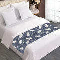 White Baby Polar Bear Pattern Print Bed Runner
