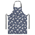 White Baby Polar Bear Pattern Print Bib Apron With Pocket