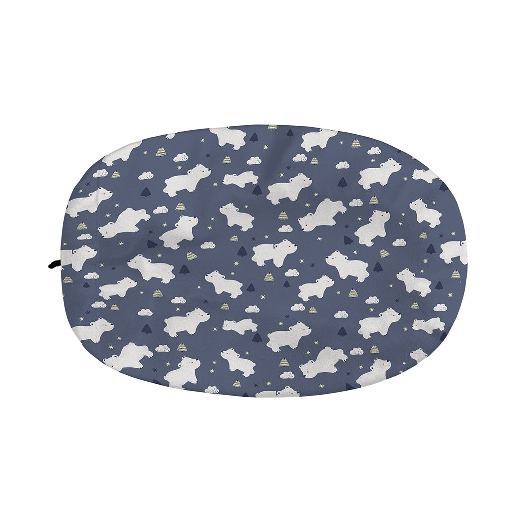 White Baby Polar Bear Pattern Print Car Side Mirror Covers