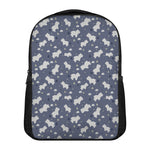 White Baby Polar Bear Pattern Print Casual Backpack