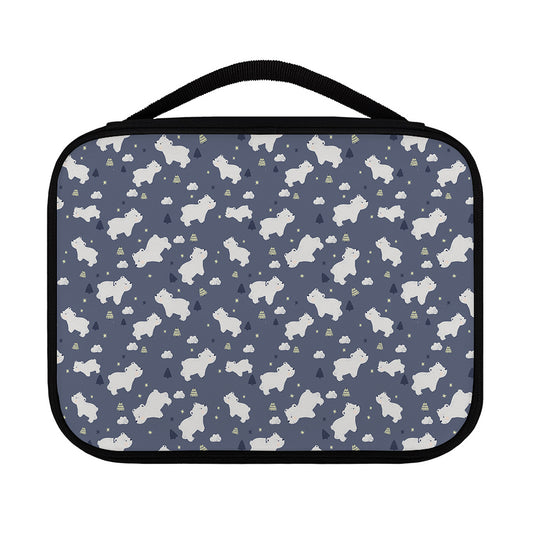White Baby Polar Bear Pattern Print Classic Bible Case