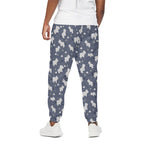 White Baby Polar Bear Pattern Print Cotton Pants