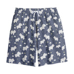 White Baby Polar Bear Pattern Print Cotton Shorts