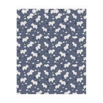 White Baby Polar Bear Pattern Print Curtain