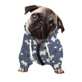 White Baby Polar Bear Pattern Print Dog Zip Up Hoodie