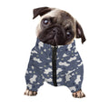 White Baby Polar Bear Pattern Print Dog Zip Up Jacket