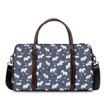 White Baby Polar Bear Pattern Print Duffle Bag