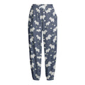 White Baby Polar Bear Pattern Print Fleece Lined Knit Pants