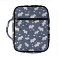 White Baby Polar Bear Pattern Print Front Pocket Bible Bag