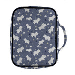 White Baby Polar Bear Pattern Print Front Pocket Bible Bag