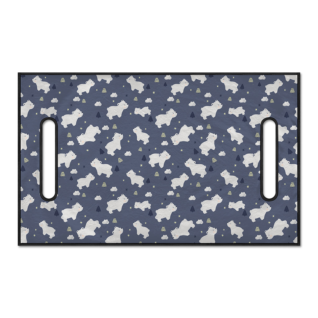 White Baby Polar Bear Pattern Print Golf Cart Seat Cover