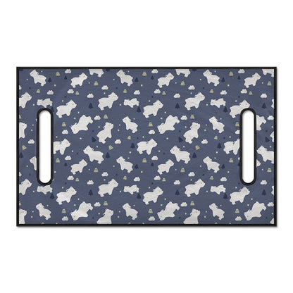 White Baby Polar Bear Pattern Print Golf Cart Seat Cover