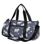 White Baby Polar Bear Pattern Print Gym Bag