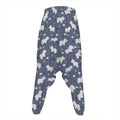 White Baby Polar Bear Pattern Print Hammer Pants