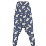 White Baby Polar Bear Pattern Print Hammer Pants