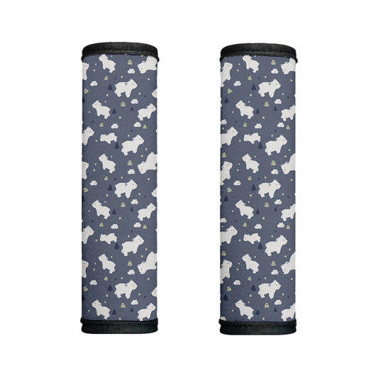 White Baby Polar Bear Pattern Print Handle Covers