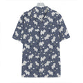 White Baby Polar Bear Pattern Print Hawaiian Shirt