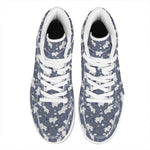 White Baby Polar Bear Pattern Print High Top Leather Sneakers