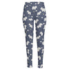 White Baby Polar Bear Pattern Print High-Waisted Pocket Leggings