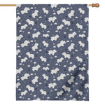 White Baby Polar Bear Pattern Print House Flag