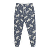 White Baby Polar Bear Pattern Print Jogger Pants