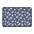 White Baby Polar Bear Pattern Print Kitchen Mat