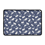 White Baby Polar Bear Pattern Print Kitchen Mat