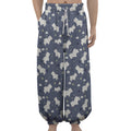 White Baby Polar Bear Pattern Print Lantern Pants