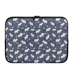 White Baby Polar Bear Pattern Print Laptop Sleeve