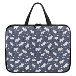 White Baby Polar Bear Pattern Print Laptop Sleeve With Handle