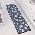 White Baby Polar Bear Pattern Print Long Kitchen Mat