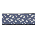 White Baby Polar Bear Pattern Print Long Kitchen Mat