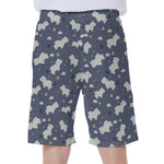 White Baby Polar Bear Pattern Print Men's Beach Shorts