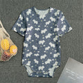 White Baby Polar Bear Pattern Print Men's Bodysuit