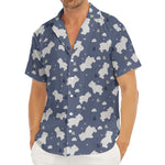 White Baby Polar Bear Pattern Print Men's Deep V-Neck Shirt