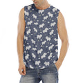White Baby Polar Bear Pattern Print Men's Fitness Tank Top