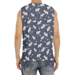 White Baby Polar Bear Pattern Print Men's Fitness Tank Top