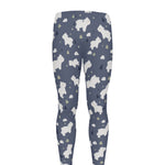 White Baby Polar Bear Pattern Print Men's leggings