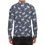 White Baby Polar Bear Pattern Print Men's Long Sleeve Rash Guard