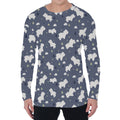 White Baby Polar Bear Pattern Print Men's Long Sleeve T-Shirt