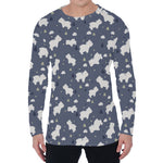 White Baby Polar Bear Pattern Print Men's Long Sleeve T-Shirt